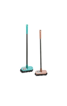 Lunaev Mini Temizlik Fırçası Orta Sert Kıllar Metal Saplı 40 Cm - 4.5x12.5 Cm