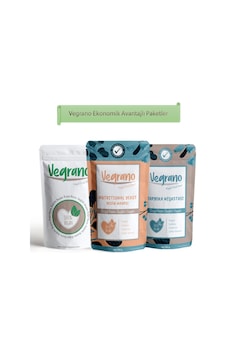 Vegrano Nutritional Yeast Besin Mayası 100 G + Vegrano Tapyoka Nişastası Gıda Tipi 100 G + Organik Keçiboynuzu Unu 100 G