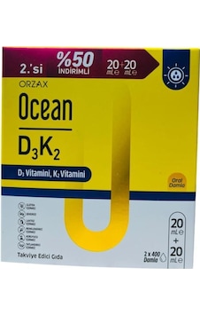 Ocean D3 K2 20 Ml Damla 2.'si %50 İndirimli Ocean D3 K2 20 Ml Damla 2.'si %50 İndirimli