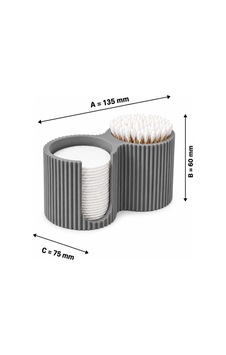 Makyaj Pamuğu Ve Kulak Çubuğu Organizeri 13cmx6cmx7cm Gri Makyaj Pamuğu Ve Kulak Çubuğu Organizeri 13cmx6cmx7cm Gri