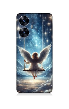 Realme C55 Uyumlu Yıldızlarla Salıncakta Melek Desenli Silikon Kılıf Çok Renkli Realme C55 Uyumlu Yıldızlarla Salıncakta Melek Desenli Silikon Kılıf Çok Renkli
