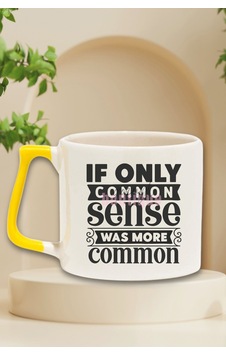 If Only Common Sense Was More Common Yazılı Komik Söz Hediyelik Kulplu Kupa Bardak Sarı If Only Common Sense Was More Common Yazılı Komik Söz Hediyelik Kulplu Kupa Bardak Sarı