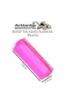 Şeffaf Kalemlik 1 Adet Tek Gözlü Transparan Kalem Kutusu Pembe Şeffaf Kalemlik 1 Adet Tek Gözlü Transparan Kalem Kutusu Pembe