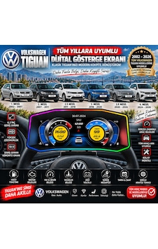 Volkswagen Tiguan 2007-2026 Model Uyumlu Harici Digital Gösterge Odb Ekran Arıza Göstergesi Turbo Gösterge Hayalet Ekran Volkswagen Tiguan 2007-2026 Model Uyumlu Harici Digital Gösterge Odb Ekran Arıza Göstergesi Turbo Gösterge Hayalet Ekran