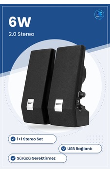 Kablolu Hoparlör Seti 1+1 Usb Multimedya 2.0 Stereo 6w Bilgisayar Kablolu Hoparlör Seti 1+1 Usb Multimedya 2.0 Stereo 6w Bilgisayar