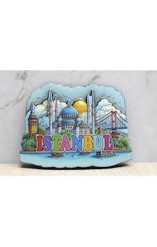 Ahşap İstanbul Temalı Magnet Alk4360 Çok Renkli