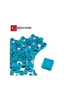 Yedek Parçalar, 100 Adet 1x1 Tile Düz Fayans Parçası, Koyu Turkuaz Rengi, 3070 Yedek Parçalar, 100 Adet 1x1 Tile Düz Fayans Parçası, Koyu Turkuaz Rengi, 3070