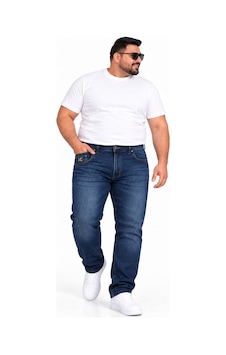 Annex Büyük Beden Cepli Boru Paça Erkek Denim Pantolon Kahverengi Annex Büyük Beden Cepli Boru Paça Erkek Denim Pantolon Kahverengi