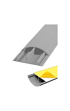 Kablo Kanalları 50x12 Balık Sırtı Yapışkan Bantlı Gri Renkli