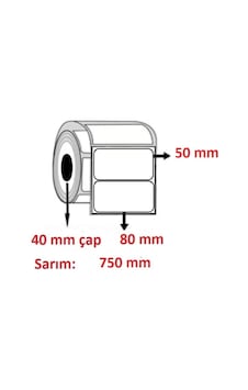 Özsaraç Etiket Pp Opak 50 x 80  750'Li