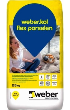 Weber Kol Flex Porselen Gri 25 KG C2 Te Weber Kol Flex Porselen Gri 25 KG C2 Te