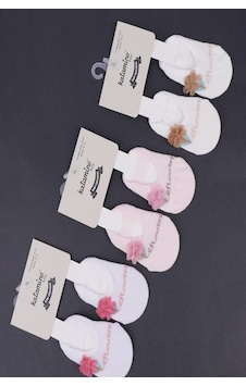 Kıpırık Baby 1'li Kız Bebek Çiçek Aksesuarlı Ekru Babet Çorap-1321 Ekru Kıpırık Baby 1'li Kız Bebek Çiçek Aksesuarlı Ekru Babet Çorap-1321 Ekru