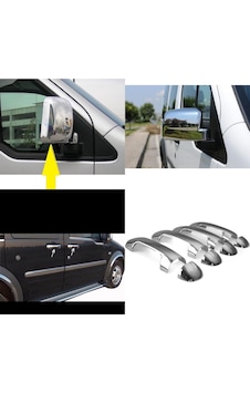 Ford Connect Krom Set Ayna Kapağı-Kapı Kolu Ford Connect Krom Set Ayna Kapağı-Kapı Kolu