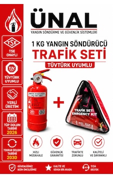 1 Kg Yangın Tüpü Trafik Seti Tüvtürk Uyumlu Tse Onaylı 2026-2030 Dolum Tarihli Araç İçin 1 Kg Yangın Tüpü Trafik Seti Tüvtürk Uyumlu Tse Onaylı 2026-2030 Dolum Tarihli Araç İçin
