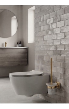 Duvara Monte Wc Fırçalık Altın Duvara Monte Wc Fırçalık Altın