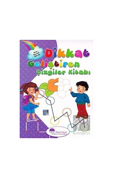 Dikkat Geliştiren Çizgiler Kitabı Mor Şemsiye  -  Mor Şemsiye