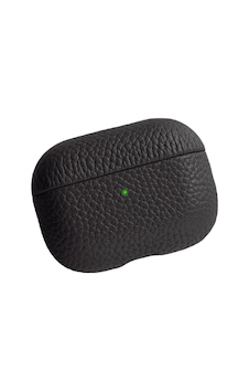 Piili Apple Uyumlu AirPods Pro 2 Deri Kılıf - Siyah Piili Apple Uyumlu AirPods Pro 2 Deri Kılıf - Siyah