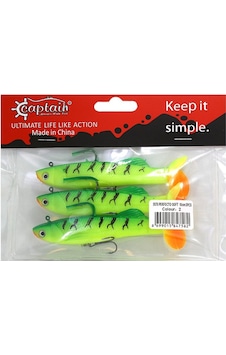 Captain 3575 Perfecto Soft 10cm 20gr Turna Silikonu 3'lü Set Suni Yem Color: 2 Captain 3575 Perfecto Soft 10cm 20gr Turna Silikonu 3'lü Set Suni Yem Color: 2