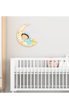 BK Gift Sevimli Çocuk Tasarımlı Çocuk Odası Ahşap Duvar Süsü-1 BK Gift Sevimli Çocuk Tasarımlı Çocuk Odası Ahşap Duvar Süsü-1