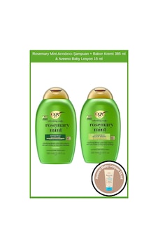 Ogx Rosemary Mint Arındırıcı Şampuan + Bakım Kremi 2 x 385 ML + Aveeno Babay Losyon 15 ML