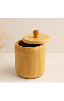 Ahşap Bambu Kapaklı Şekerlik 9 Cm Çr Ahşap Bambu Kapaklı Şekerlik 9 Cm Çr