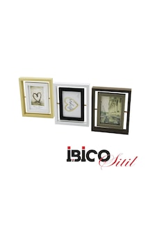 İbico İ12-037 Ahşap Resim Çerçevesi 15x10cm 2.çerçeve 17x21cm 6"x4" Döner Çerçeve 2in1 Resimlik - 24'li Paket