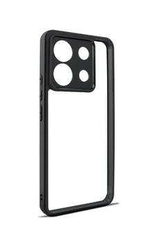 Xiaomi Redmi Note 13 Pro 5g Kılıf Kamera Korumalı Şeffaf Arka Yüzey Zore New Roll Kapak Siyah