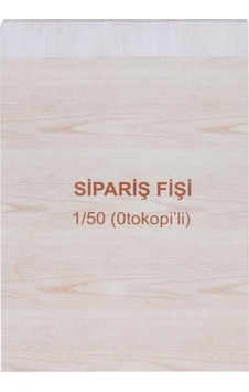Sipariş Fişi 1/50 En Ufak Boy 2 Nüsha Otokopili 12 Adet Gri