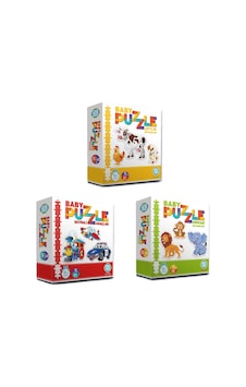 3 Lü Baby Puzzle Seti Çiftlik, Orman, Sevimli Araçlar 3 Lü Baby Puzzle Seti Çiftlik, Orman, Sevimli Araçlar