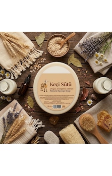 Keçi Sütü Doğal Süngerli Sabun 120g - Derinlemesine Nemlendirici Diğer