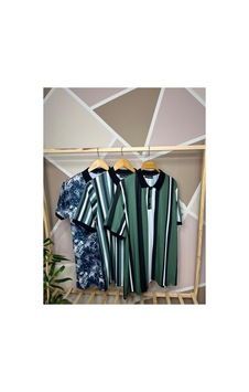 Mfz Giyim Yeşil - Mavi Renk 3'lü Polo Yaka Erkek T-shirt Yeşil-mavi Mfz Giyim Yeşil - Mavi Renk 3'lü Polo Yaka Erkek T-shirt Yeşil-mavi