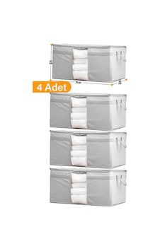 Serstil 4 Adet - Pencereli Yastık Yorgan Hurcu 75 X 40 X 40 Cm - Gri Benekli Gb-4y Serstil 4 Adet - Pencereli Yastık Yorgan Hurcu 75 X 40 X 40 Cm - Gri Benekli Gb-4y