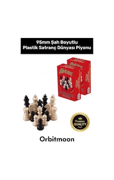 Premium Seri Şah Boyu 95mm Eksik Takımı Tamamlama Uyumlu Orta Plastik Satranç Dünyası Piyonu