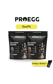 Duofit Paketi Yumurta Akı Protein Tozu / 1 Karamel Bisküvi + 1 Sade Aromasız
