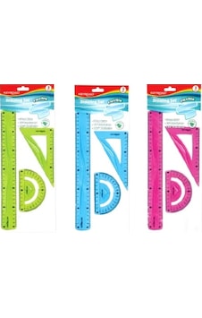 Keyroad Cetvel Seti Esnek 3 Parça - 4 Set Çok Renkli Keyroad Cetvel Seti Esnek 3 Parça - 4 Set Çok Renkli