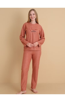 Wordex Mırano 3150 Selanik Kumaş Kışlık Kalın Kumaşlı Kadın Pijama Takımı Kiremit Wordex Mırano 3150 Selanik Kumaş Kışlık Kalın Kumaşlı Kadın Pijama Takımı Kiremit