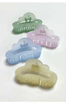 Bulut Renkli Mandal Toka 11 Cm Çok Renkli Bulut Renkli Mandal Toka 11 Cm Çok Renkli