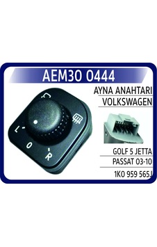 Aem Ayna Anahtarı Vw Golf 5 Jetta Passat 03-10 Katlanı Aem30 0444 1k0959565j Aem Ayna Anahtarı Vw Golf 5 Jetta Passat 03-10 Katlanı Aem30 0444 1k0959565j