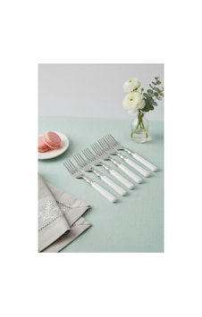 Northcity 6'lı Paslanmaz Çelik Soft Beyaz Yemek Çatalı Seti - Zarif Ve Modern Sofra Takımı Northcity 6'lı Paslanmaz Çelik Soft Beyaz Yemek Çatalı Seti - Zarif Ve Modern Sofra Takımı