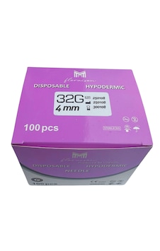 Mezoterapi İğne Ucu 32g 4 Mm 100 Adet / Kutu Mezoterapi İğne Ucu 32g 4 Mm 100 Adet / Kutu