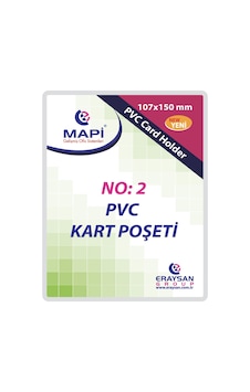 Mapi Özel Ebat Pvc Kart Poşeti No: 2 107x150 100'lü Paket Mapi Özel Ebat Pvc Kart Poşeti No: 2 107x150 100'lü Paket