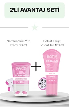Hyaluronic Acid & Moisturizing Face Gym Pembe 80 Ml - Body Gym Pembe 120 Ml