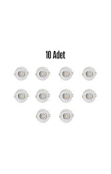 Ct- 6639 İpek Cam Spot Ampülsüz Led Efekli 10 Adet Beyaz Ct- 6639 İpek Cam Spot Ampülsüz Led Efekli 10 Adet Beyaz