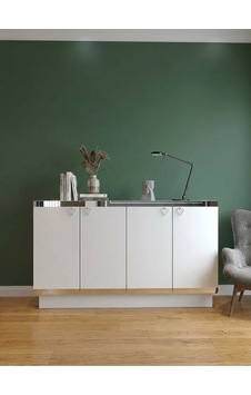 Karnaval 120 Cm Konsol, Tv Sehpası, Tv Ünitesi, Kahve Köşesi, Banyo Dolabı, Çok Amaçlı Dolap Sk8101-1 Beyaz