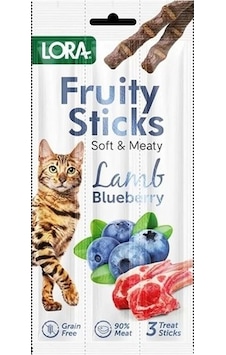 Lora Stick Kuzu Etli Yaban Mersinli Kedi Ödülü 3 x 5 G Lora Stick Kuzu Etli Yaban Mersinli Kedi Ödülü 3 x 5 G