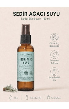 Minia Bahçe Saf ve Katkısız Sedir Hidrosolü Sedir Ağacı Suyu 150 ML Minia Bahçe Saf ve Katkısız Sedir Hidrosolü Sedir Ağacı Suyu 150 ML