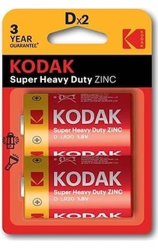 Kodak Kdhz-2 Çinko Karbon Blister Büyük Boy D Pil 2'li
