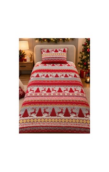 Cotton Star Ranforce Tek Kişilik Nevresim Takımı New Year Consept Kırmızı - 938103200 Kırmızı Cotton Star Ranforce Tek Kişilik Nevresim Takımı New Year Consept Kırmızı - 938103200 Kırmızı