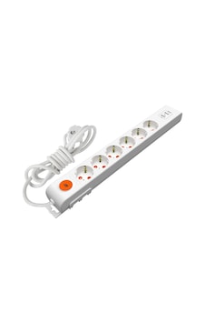 Mutlusan Ri-Tech 6'lı Usb Anahtarlı Topraklı Çocuk Korumalı Grup Priz 3 Metre Beyaz Mutlusan Ri-Tech 6'lı Usb Anahtarlı Topraklı Çocuk Korumalı Grup Priz 3 Metre Beyaz