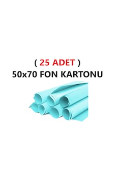 25 Adet 50x70 Cm Açık Mavi Renkli Fon Kartonu Rulo Canlı Renk Büyük Boy Anaokulu Kreş Okul 25 Adet 50x70 Cm Açık Mavi Renkli Fon Kartonu Rulo Canlı Renk Büyük Boy Anaokulu Kreş Okul